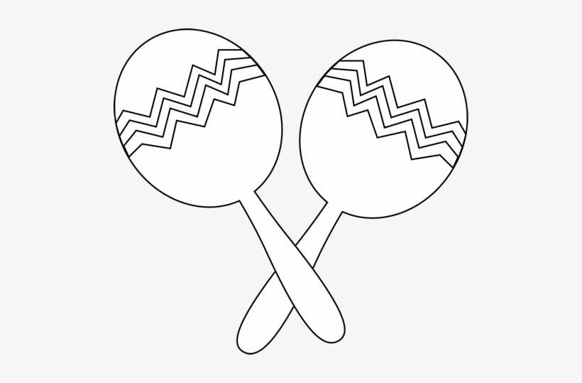 Maracas Drawing Cinco De Mayo Clip Black And White - Maracas Cinco De Mayo Clip Art, transparent png download