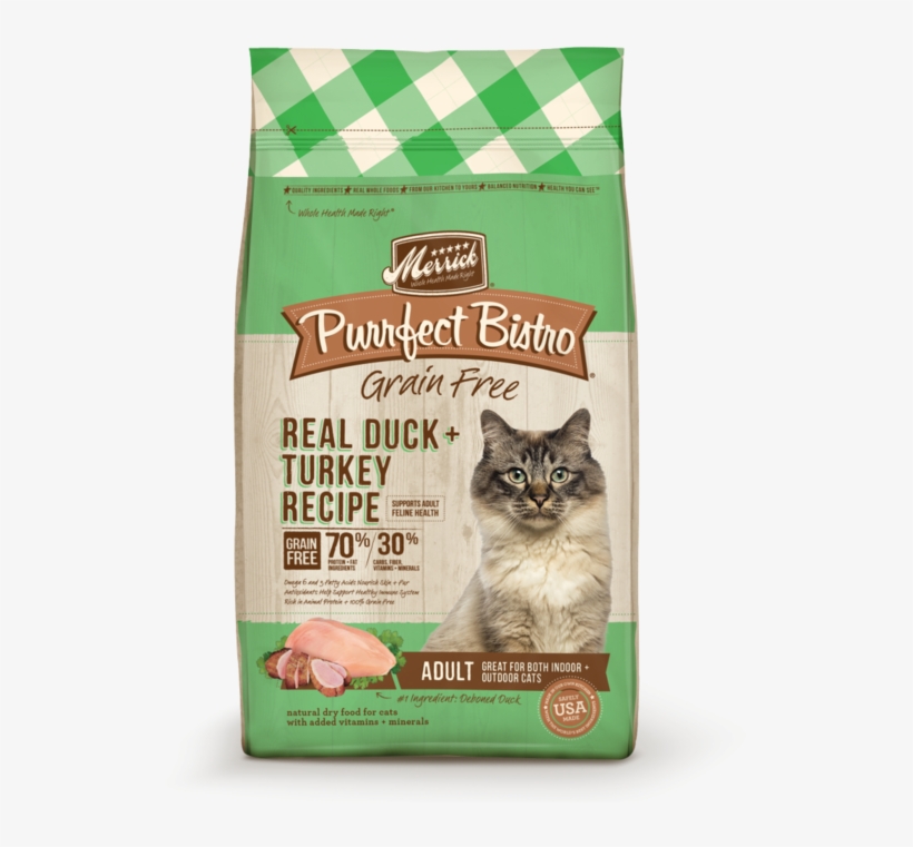 Merrick Purrfect Bistro Grain Free Real Duck And Turkey - Merrick Purrrfect Bistro Merrick Purrfect Bistro Grain, transparent png download