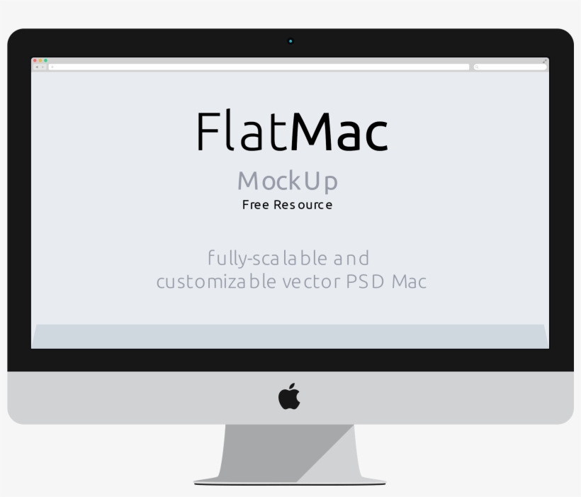 My Latest Work Icon - Flat Imac Mockup Png, transparent png download