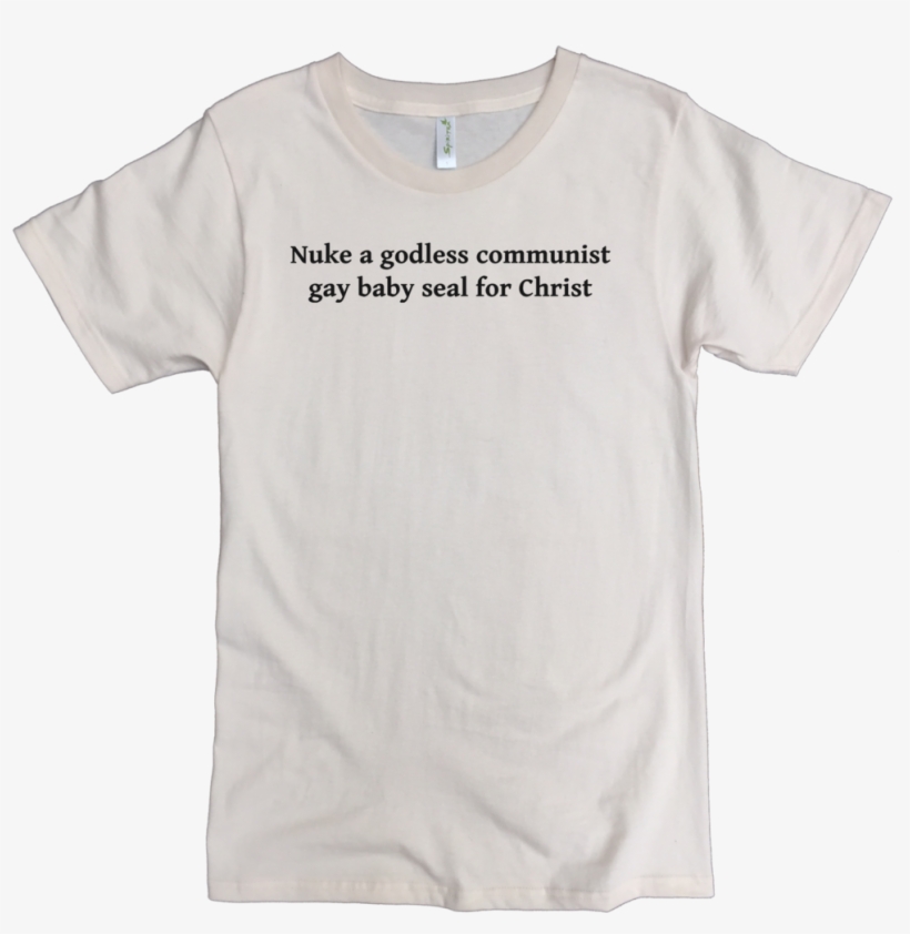 Nuke A Godless Communist Baby Seal Printed On Men's, transparent png download