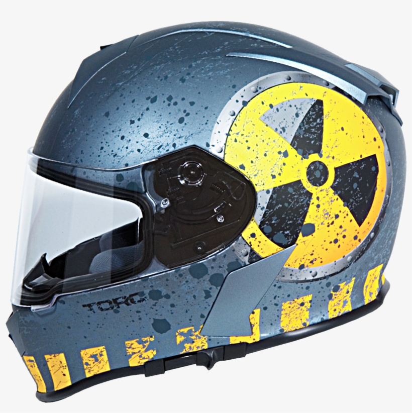 Torc Full Face T 14 Helmet Nuke Flat Grey Xx Large - Torc T14b Bluetooth Integrated Mako Nuke Full Face, transparent png download