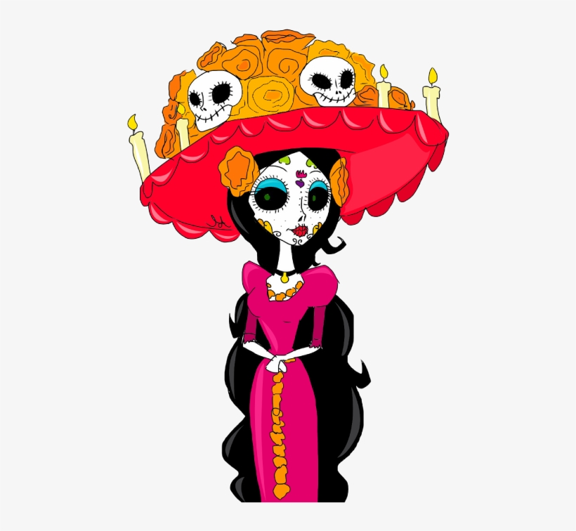 Mexico Clipart Catrina - Dia De Muertos Catrina Png, transparent png download