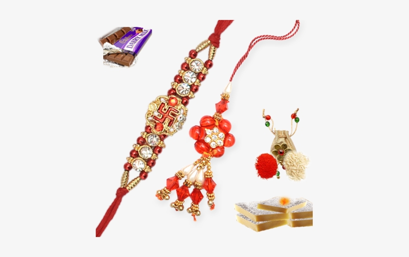 swastik rakhi and pearl lumba rakhi in set for bhaiya lumba rakhi png png image transparent png free download on seekpng swastik rakhi and pearl lumba rakhi in