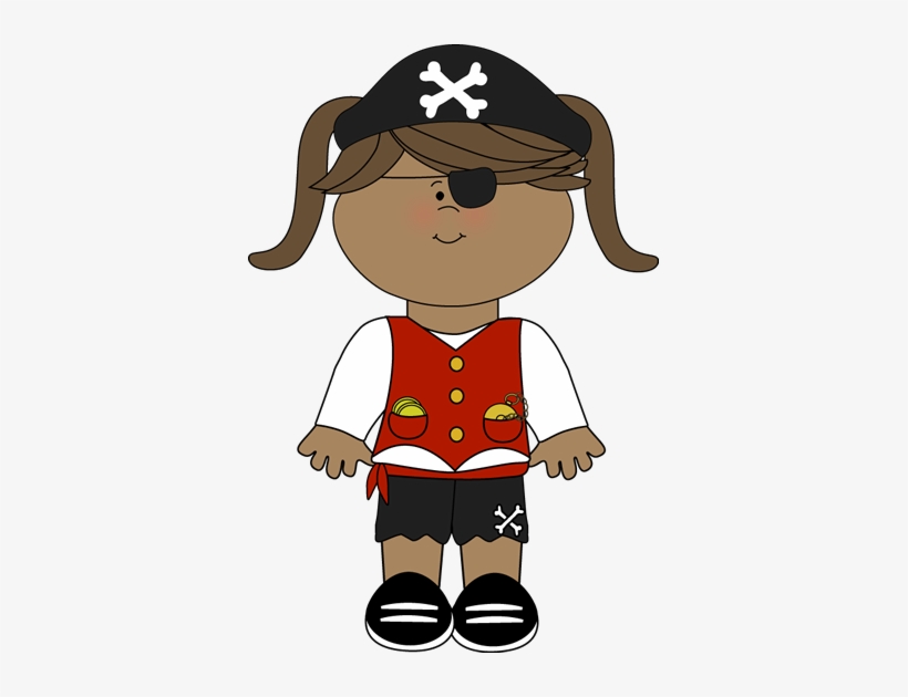 Pirate Girl Clip Art Image - Pirate Clipart, transparent png download