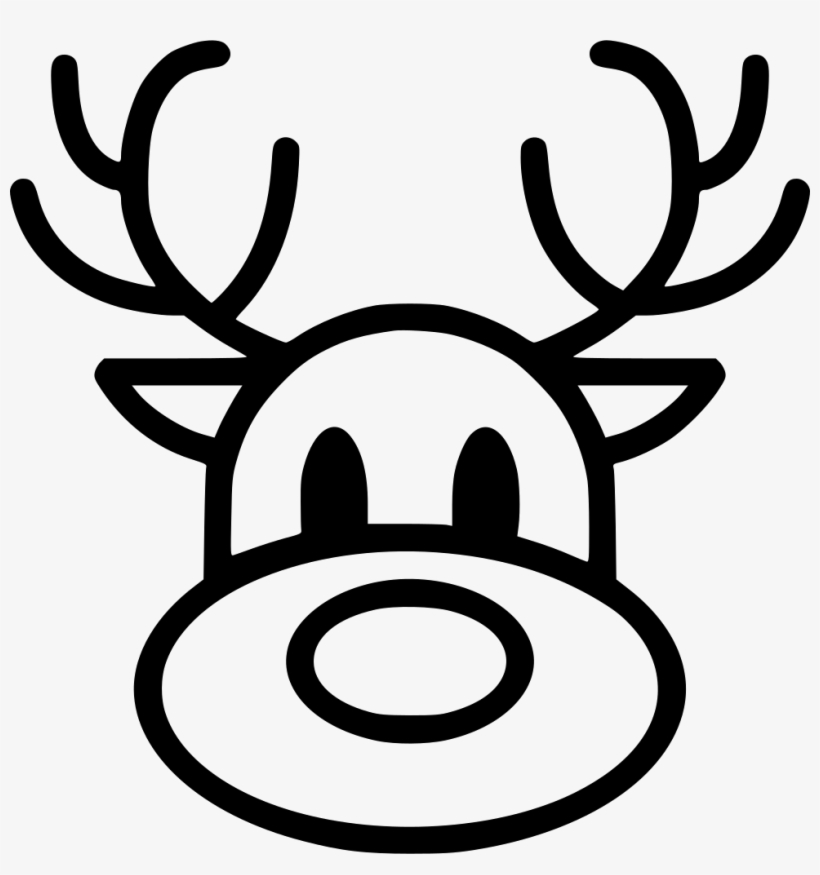 Png File - Reindeer Png Black And White, transparent png download