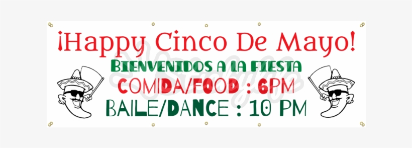 Cinco De Mayo Vinyl Banner - Sign, transparent png download