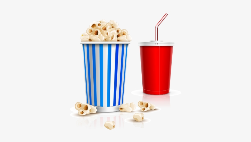 Popcorn And Drink Clipart - Popcorn And Drink Png, transparent png download