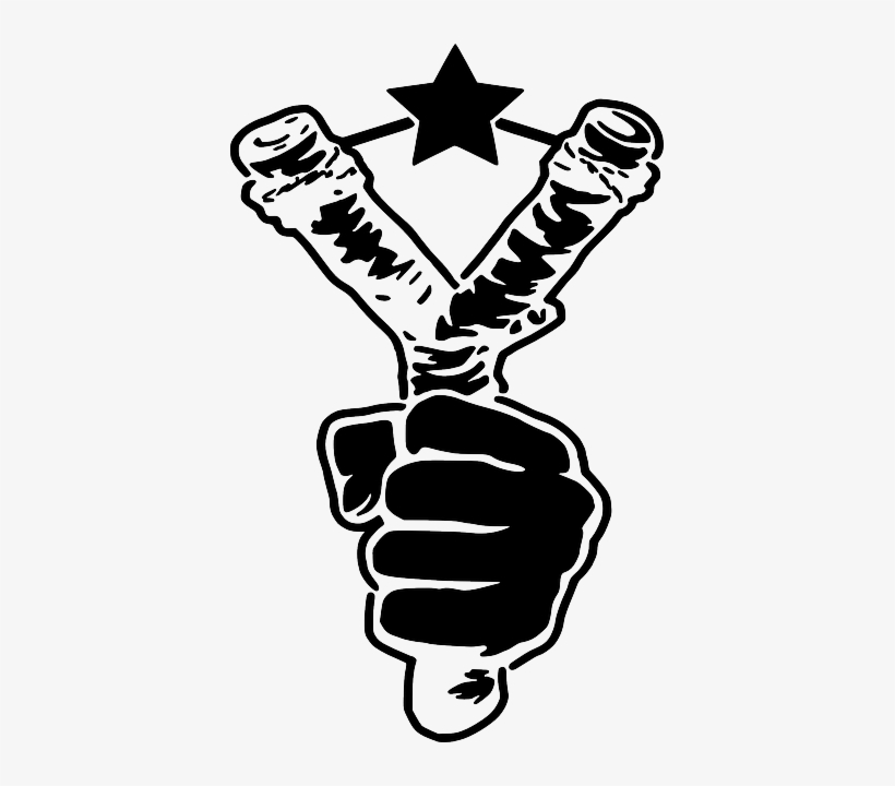 Slingshot, Sling, Shooting, Fist - Gogol Bordello Stencil, transparent png download