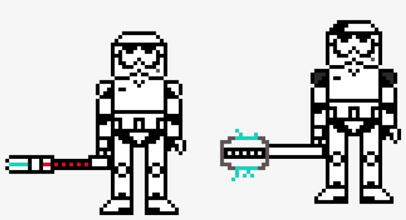 Stormtrooper And Stormtrooper Executioner - Stormtrooper Pixel Art, transparent png download
