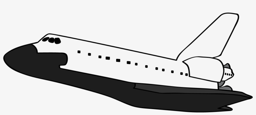 Black And White Space Shuttle Clipart - Black And White Space Shuttle, transparent png download