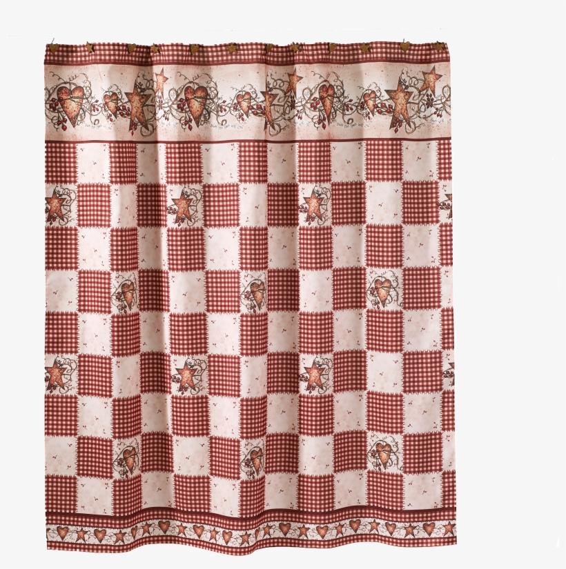 Ivory - Avanti Hearts & Stars Shower Curtain, transparent png download