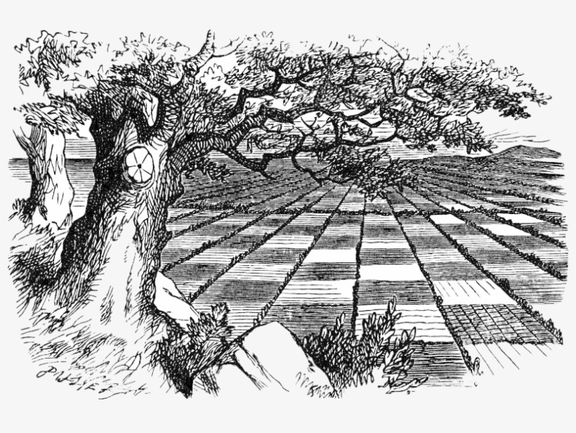The Chessboard - Alice In Wonderland Illustrations Cat, transparent png download