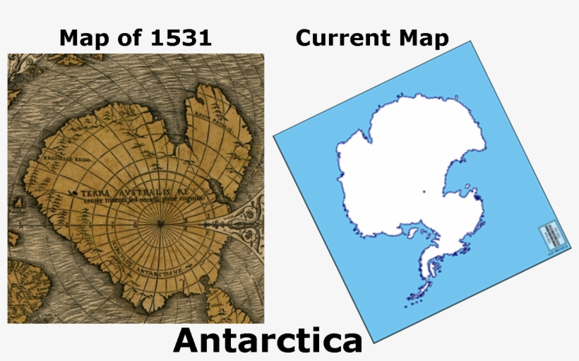 Officially, The Continent Of Antarctica Was Discovered - Antarctica Atlantis Map, transparent png download