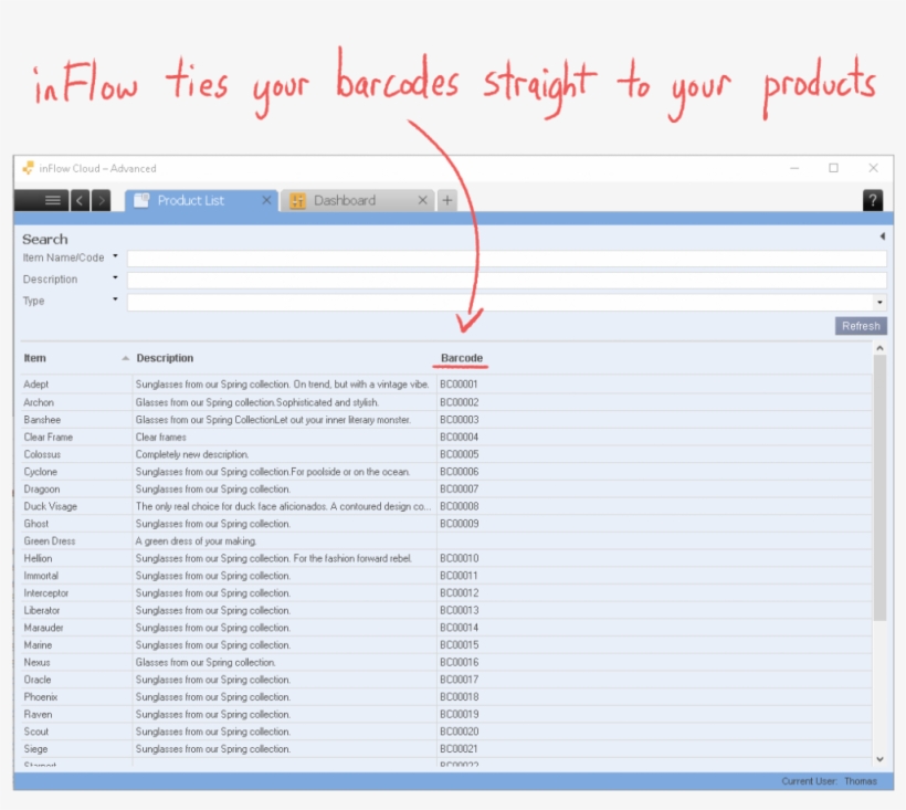 Inflow Ties Your Barcodes Straight To Your Products - Barcode, transparent png download