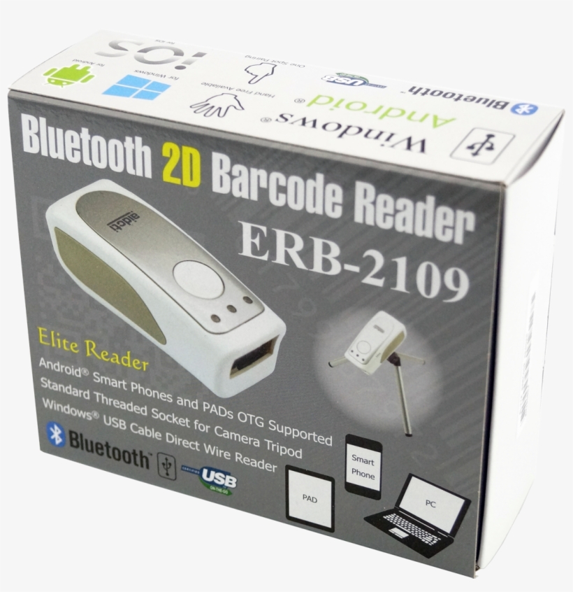 Erb-2109 Bluetooth 2d Barcode Scanner Box - Adapter, transparent png download