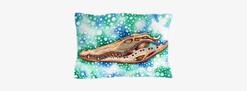 Nile Crocodile Pillow Case From Cafepress Store - Watercolor Painting, transparent png download