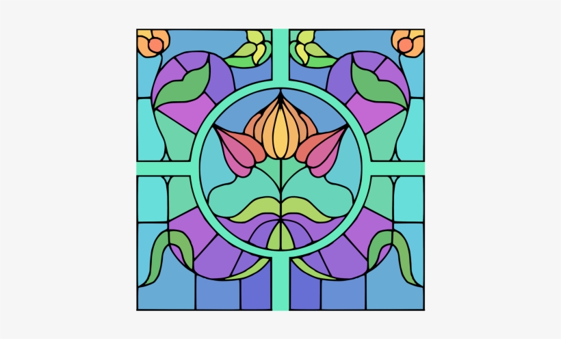 Colored,stained Glass - Stained Glass, transparent png download