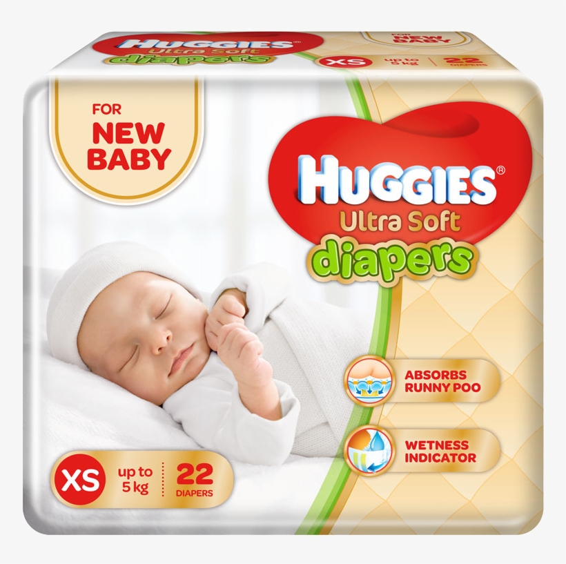 Buy Now - Huggies Ultra Soft Diaper - Xs, transparent png download