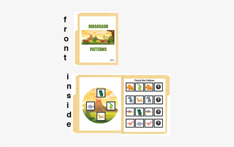 Dinosaur Patterns File Folder Explainer-01 - Dinosaur, transparent png download