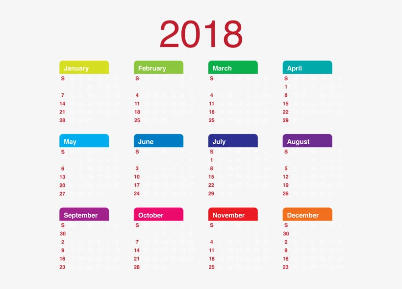 2018 Transparent Calendar Png Clipart Picture - Calendar 2017 In Png, transparent png download