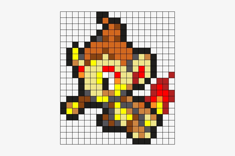 390 Chimchar Perler Bead Pattern / Bead Sprite - Chimchar Perler Beads, transparent png download