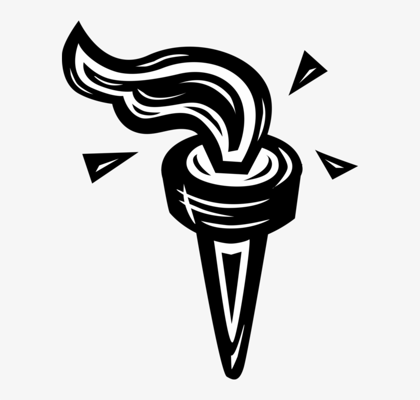Vector Illustration Of Torch Flame Symbol Of Olympic - Clip Art, transparent png download