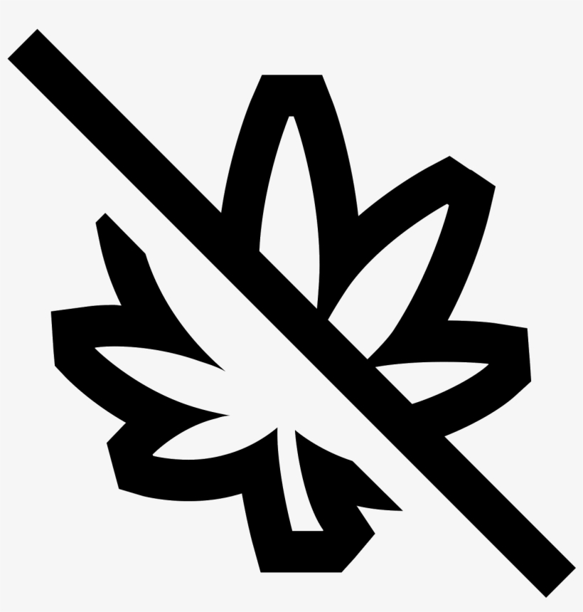 No Drogas Icon - No Drugs Sign Black And White, transparent png download