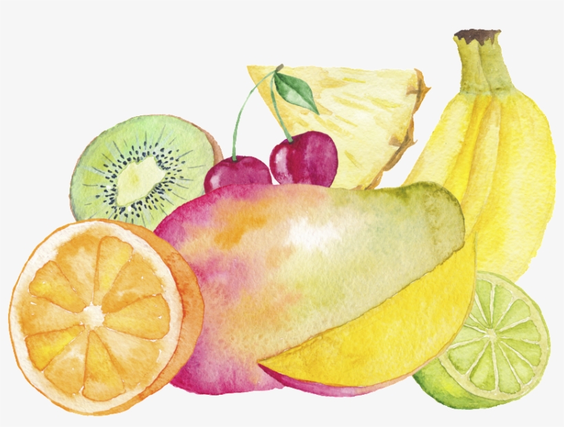 Fruta Png Transparente De Color Pintadas A Mano De - Essen Sie Mehr Frucht-aquarell Kissen, transparent png download