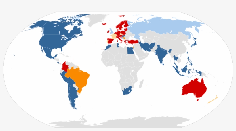 Legal Status Of Dog Tail Docking And Ear Cropping By - Capital Punishment World Map, transparent png download