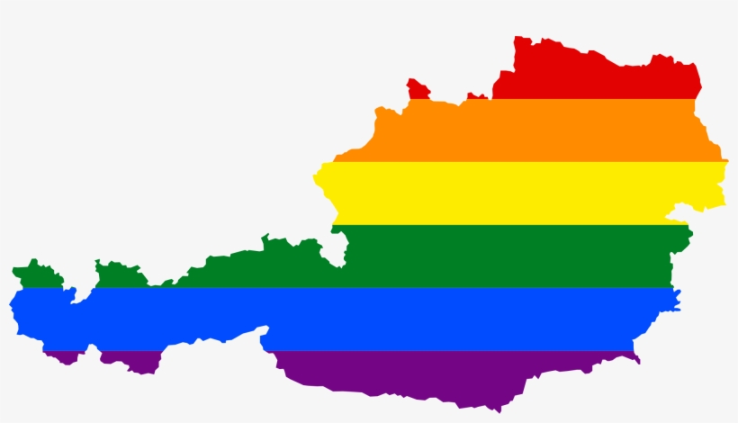 Lgbt Flag Map Of Austria - Austria Lgbt, transparent png download