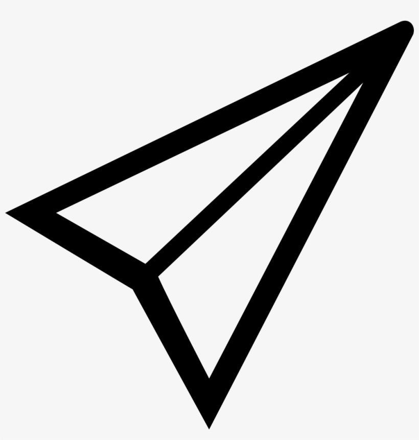 Paper Airplane Outline - Paper Airplane Outline Png, transparent png download