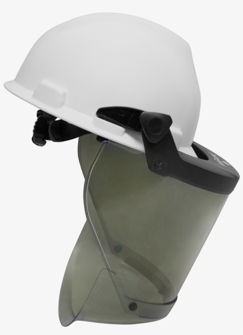 Arc Rated Head Protection - White 20 Cal Pureview Faceshield With Hard Hat H20hthat, transparent png download