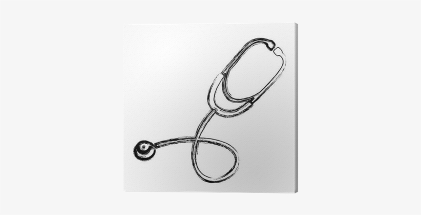 Profile Stethoscope Treatment Icon, Vector Illustraction - Sketch, transparent png download