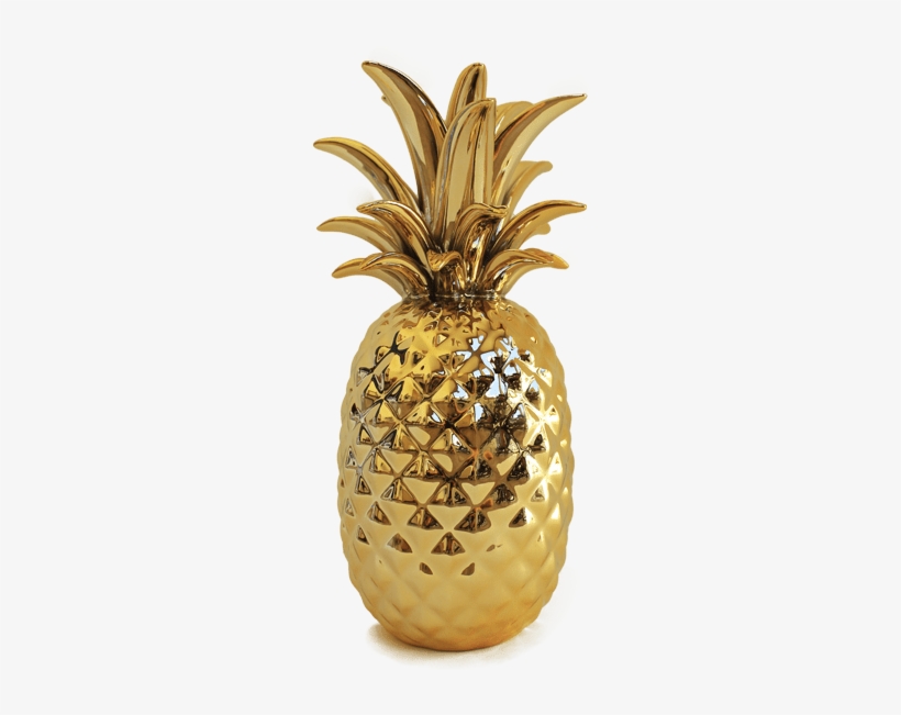 Abacaxi - Dourado - Decorativo - Cerâmica - Comprar - Pineapple, transparent png download