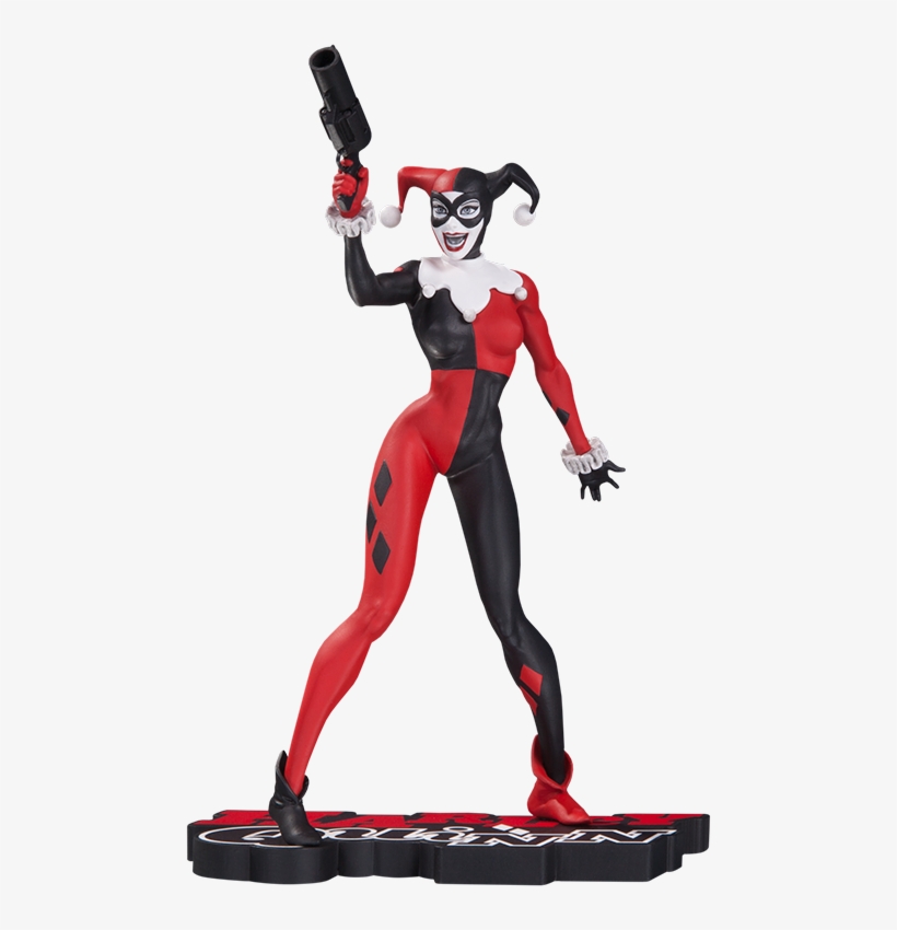 Dc Comics Statue Harley Quinn - Dc Harley Quinn Red White And Black Statue By Jim Lee, transparent png download