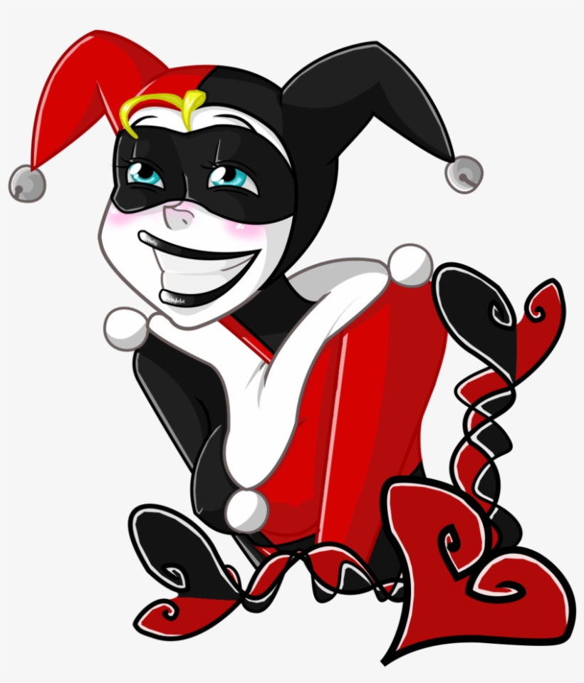 Harley Hearts Joker By Kamikaze Ma Chan-d42dqvr - Harley Quinn Mascaras, transparent png download
