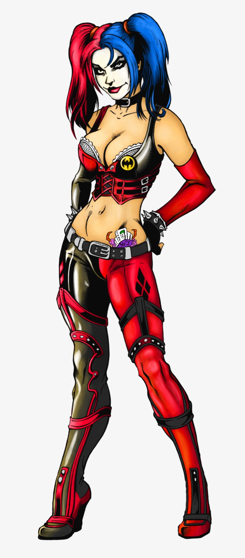 Harley Quinn Png - Harley Quinn Joker And Poison Ivy, transparent png download