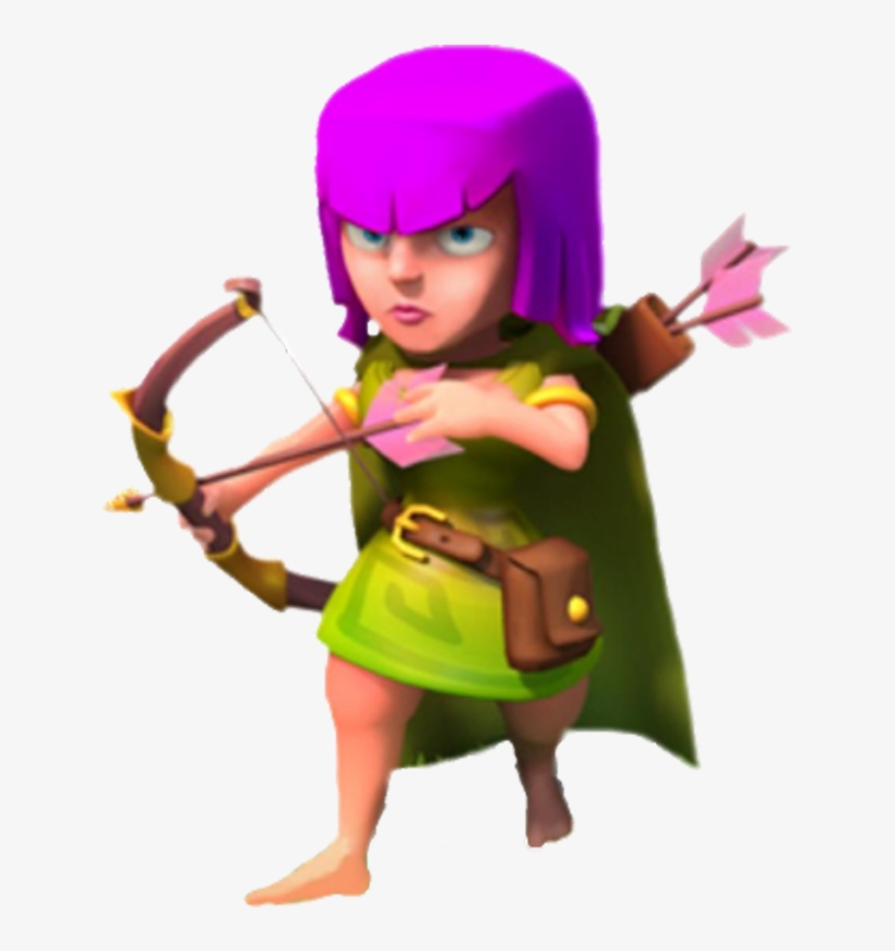 3, Arquera - Clash Of Clans Archer Level 6, transparent png download