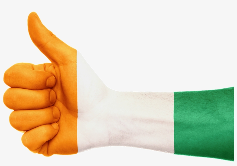 Ivory Coast Flag Hand Africa Country Patriotism - Côte D Ivoire Drapeau, transparent png download