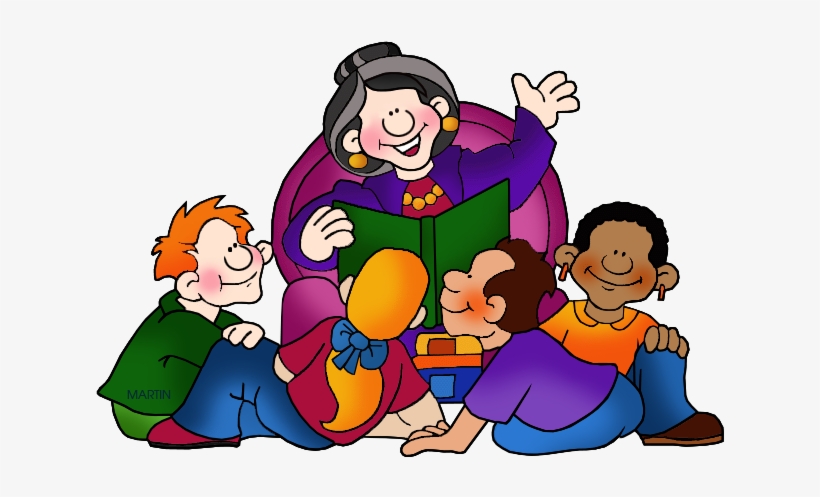 School Clip Art By Phillip Martin, Reading To Children - Story Time Clip Art, transparent png download