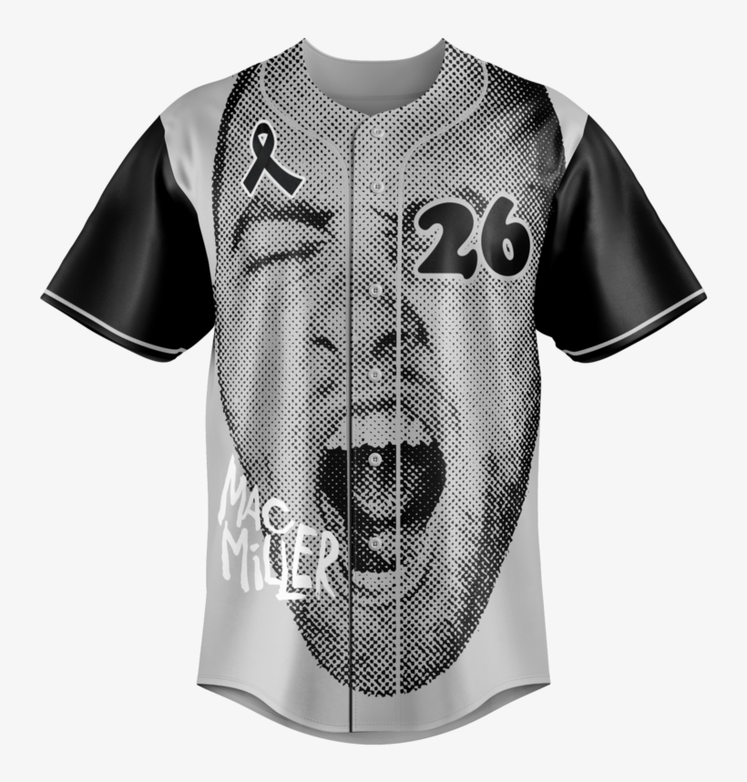 Remembering Mac Miller Baseball Jersey Mac Miller, - Baseball, transparent png download