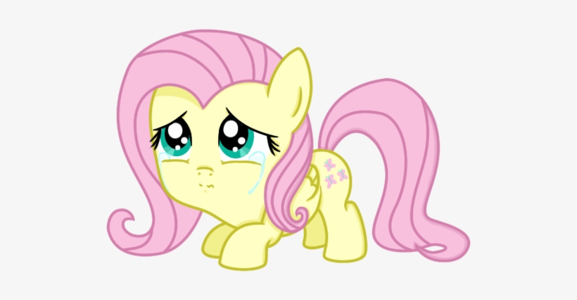 Natsu714, Chibi, Crying, Fluttershy, Safe - Pony Chibi Sad, transparent png download