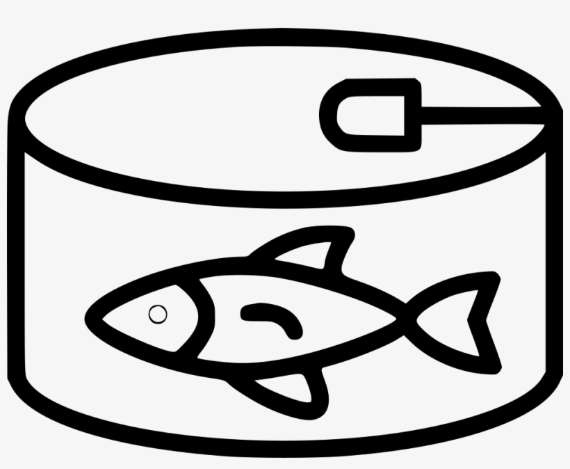 Png File - Tuna Can Clipart Black And White, transparent png download