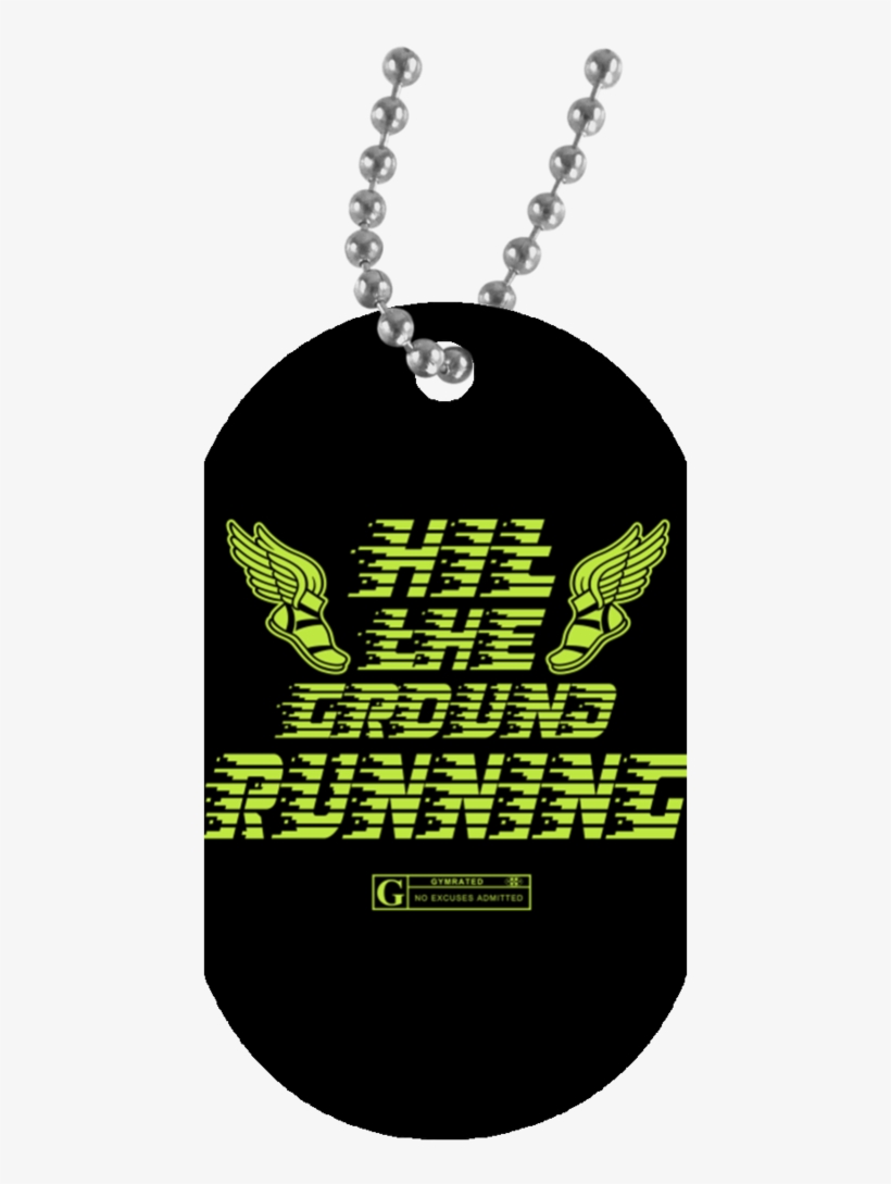 "hit The Ground Running" Dog Tags - Batman Punching Trump Necklace, transparent png download