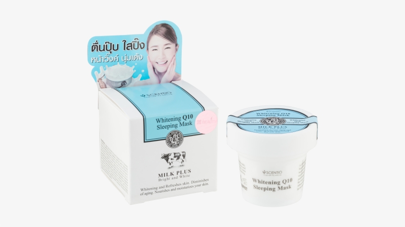 Scentio Milk Plus Whitening Q10 Sleeping Mask, transparent png download