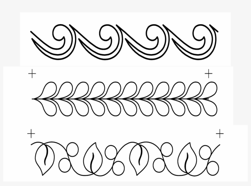 #30669 Border Assortment, 3x - Keepsakequilting Machine Quilt Border Assortment Stencil, transparent png download