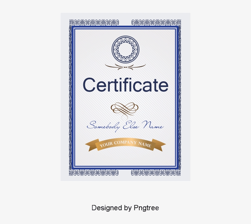 European Complex Pattern Border Certificate, Diploma, - Diploma, transparent png download