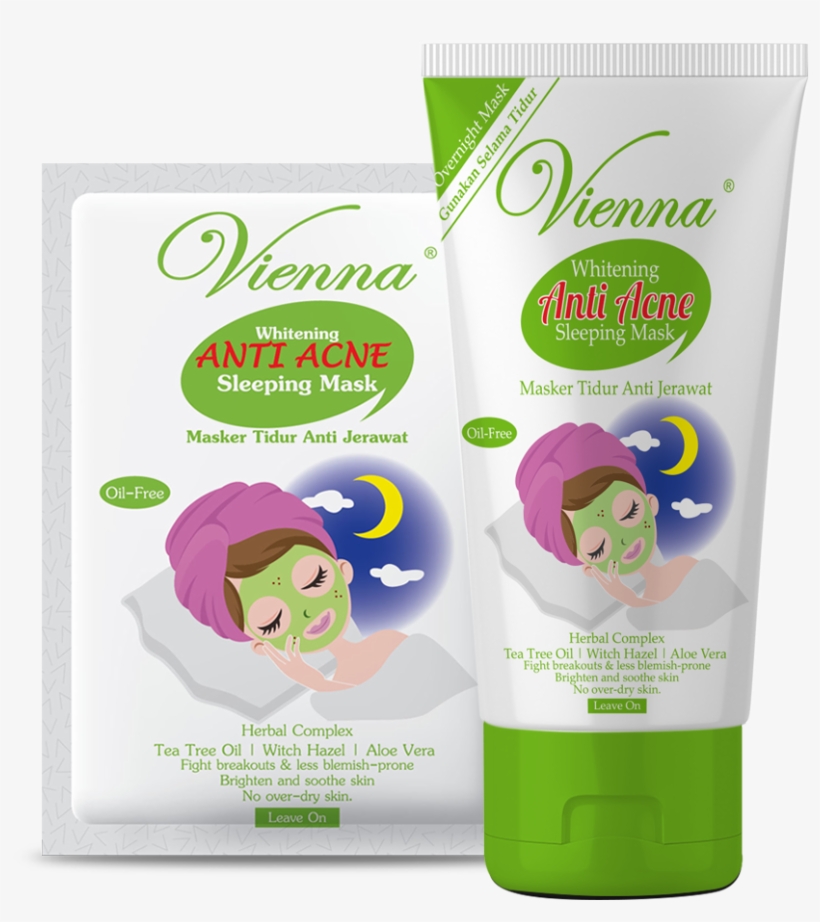 Vienna Face Mask Anti Acne Sleeping Mask - Mask, transparent png download