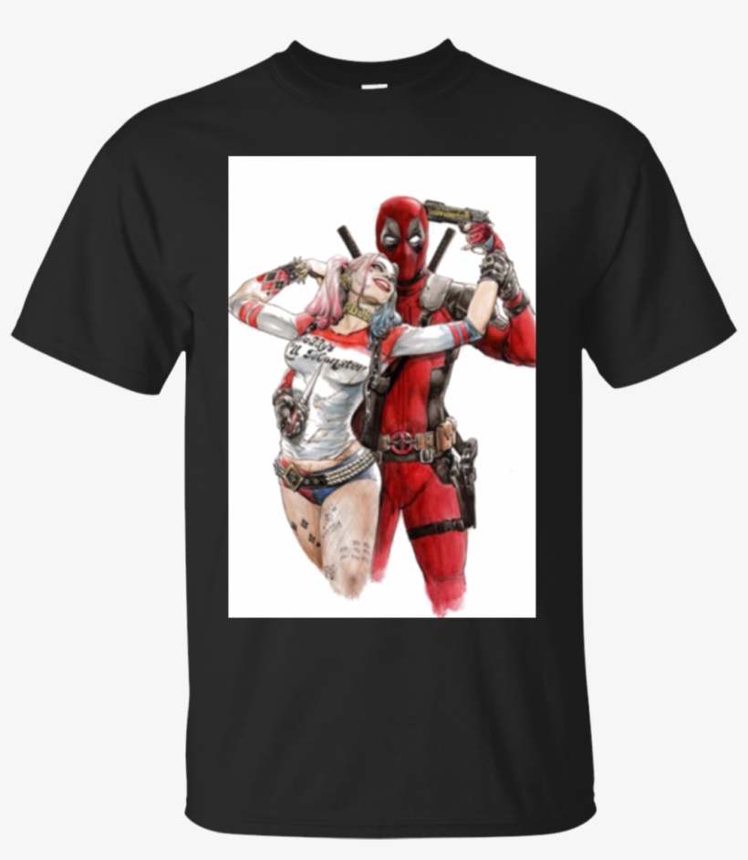Deadpool Harley Quinn Teesmiley Png Deadpool Harley - Deadpool Love Harley Quinn, transparent png download