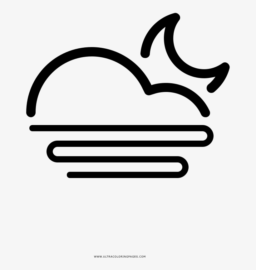 Dibujo De Niebla Nocturna Para Colorear - Drawing, transparent png download